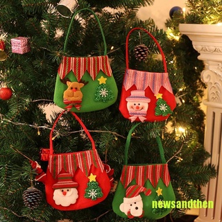 [K] Santa Claus bolsa de caramelos de navidad elfo alce pantalones Treat Pocket fiesta en casa Deco