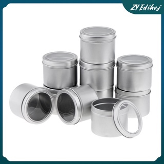 5 latas de aluminio (100 ml) contenedor cosmético redondo latas con
