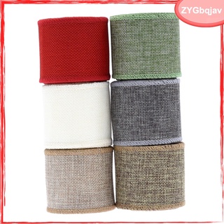 6 colores arpillera cinta hessian cintas para coser regalo envoltura vacaciones