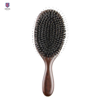 Sandalwood Hair Brush Boar Bristle Hair Brush Anti-Static Care Brush