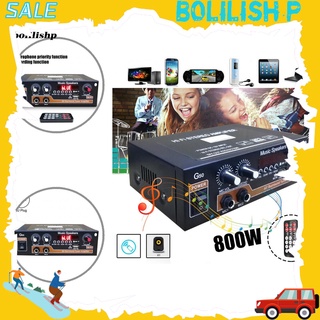 <Bolilishp> Exquisito amplificador compatible con Bluetooth para el hogar Audio Subwoofer amplificador multifunción para coche