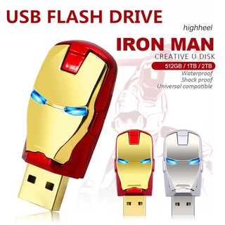 [HHEL] Memoria Flash USB 2.0 De Hierro Man De 512 Gb/1TB/2TB/Disco De Almacenamiento De Datos (1)