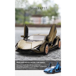 1:32 Lamborghinis Sian FKP37 coche de aleación modelo de coche deportivo Diecast Sound Super Racing Lifting Tail Hot Car Wheel para niños regalos (6)