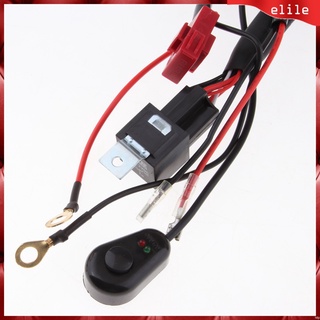 [elile] Kit de arnés de cableado de barra de luz encendido apagado interruptor fusible de alimentación