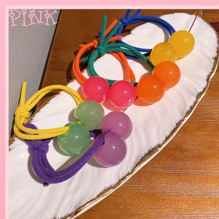Banda Para el cabello rosa1 color con Bola De Cristal Elástica Para niñas