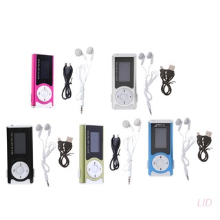 LIDU1 Mini USB De Aluminio Pantalla LCD 32GB Micro SD TF Tarjeta Clip Diseño Digital Música Reproductor MP3 (1)