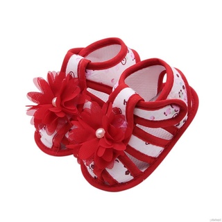 *haha Sandalias para bebé/niñas/zapatos De Princesa/primeros pasos/zapatos De encaje con Flores antideslizantes