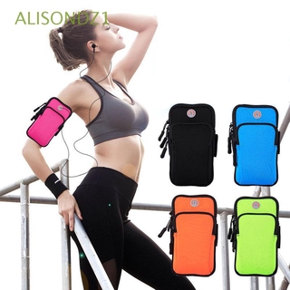 alisondz1 bolsa de celular a la moda con cremallera para correr/gimnasio/celular multicolor