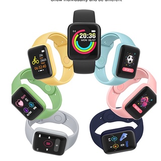 MCL 8 Colores Smart Watch Bluetooth IP67 Impermeable Y68 D20 Smartwatch Fitness Tracker Jam Tangan Sueño Frecuencia Cardíaca Monitor De Presión Arterial Reloj Deportivo Banda Inteligente Pulsera