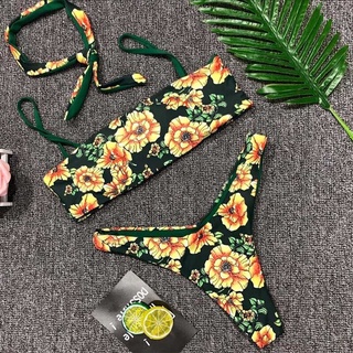 TSL Women Sexy Printed Bikini Set Push-Up Padded Swimwear Swimsuit Bathing Beachwear