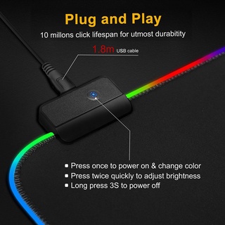 SUHU-Alfombrilla De Ratón USB , Teclado Extendido , Para Juegos , Portátil , Antideslizante , Colorido , Extra Grande , Escritorio RGB (3)