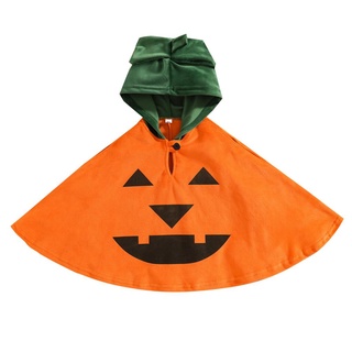 ☼Kz✲Chales con capucha de Halloween para niños/disfraz de impresión fantasma de dibujos animados/disfraz de Cosplay de Halloween