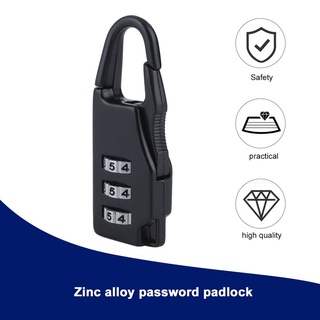 Security 3 Combination Travel Suitcase Luggage Bag Code Lock Zipper Padlock