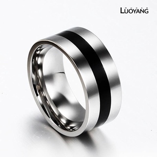 [luoyang] anillo de dedo simple de acero inoxidable para bodas/hombres/mujeres