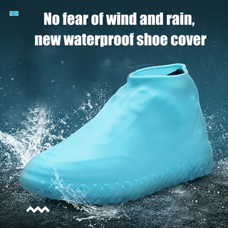 1 par de zapatos de silicona reutilizables impermeables antideslizantes zapatos cubre botas de lluvia