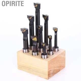 Opirite 9PCS F1 Type Boring Cutter 3/8-Inch CNC Milling Tools Kit Set Lathe Parts High-Speed Steel