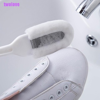 [twolove] cepillo de limpieza profesional multifuncional para zapatos de mango largo (3)