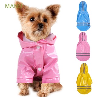 manu ropa al aire libre mascota mono chaqueta protector solar pu perro impermeable suministros para mascotas reflectante transpirable con capucha/multicolor