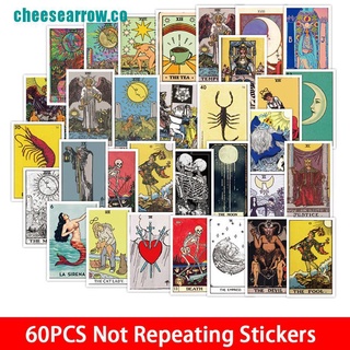 CHEESE 60pc Cartoons Tarot Cards Stickers Snowboard Laptop Luggage Guitar Suitcase