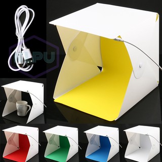 Klpu Mini estudio plegable difuso suave caja de luz con luz LED fotografía fondo estudio fotográfico MY
