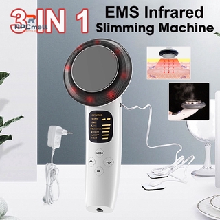 nuevo 3 en 1 levantamiento de la cara ems infrarrojo ultrasónico masajeador corporal dispositivo ultrasonido adelgazar quemador de grasa cavitación cara belleza máquina
