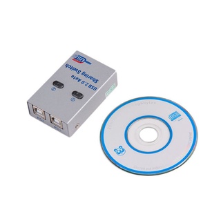 DA 2 Ports USB 2.0 Auto Sharing Switch Hub Splitter Selector Switcher for Printer Scanner PC Computer Peripherals