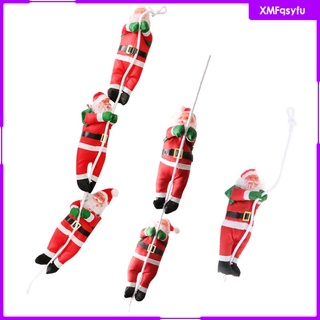 Santa claus mueca escalada en cuerda rbol de Navidad adorno colgante