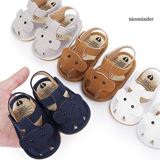 Nice_1 par de zapatos de bebé antideslizante diseño transpirable cuero sintético moda bebé sandalias para verano
