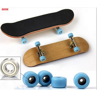 AOSUN completo diapasón de madera Finger Skate Board Grit Box cinta de espuma madera de arce