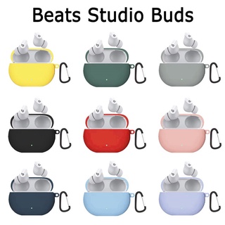 Beats Studio Buds Case Funda protectora para auriculares Bluetooth Funda protectora de silicona suave Anti-caída Anti-perdida con gancho