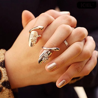 nuevo anillo de uñas de dedo de 1 pieza de aleación de pulido anillo de uñas para fiesta