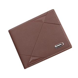 Male Solid Color Men's Short Wallet Gift 1Pc Luxury Cash Holder Thin Card Holder (2)