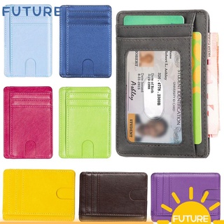 Future Business RFID cartera de cuero de la moda bolso de bloqueo de cuero cartera de las mujeres banco de identificación de crédito tarjeta de dinero caso de los hombres de la tarjeta de crédito titular de la tarjeta de pasaporte bolsa