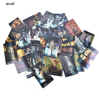 ecal deck 79 cartas de tarot inglés diy plata chapado prisma visiones tarot juego de mesa co