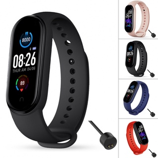 【Lifestyle】【VIDEO M5】M5 Bluetooth 4.2 Smartband Blood Pressure Monitor Smartwatch#Home & Toys