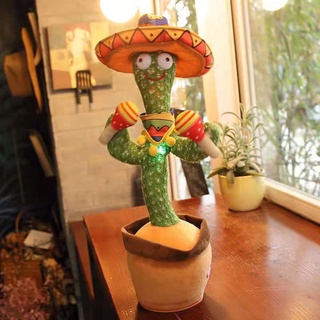 Muñeca eléctrica de Cactus de peluche para bailar juguetes educativos de dibujos animados coche estante de salpicadero adorno de niños fiesta Cactus/Dancing cactus/Cactus bailando