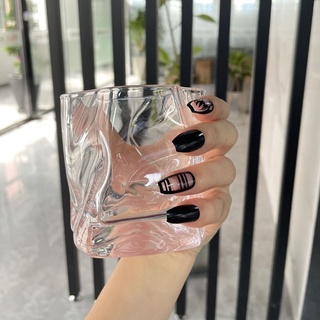 Only 24 piezas en forma de ataúd manicura parche de arte negro puntas de uñas mate uñas postizas artificiales mujeres extraíbles moda manicura herramienta (7)