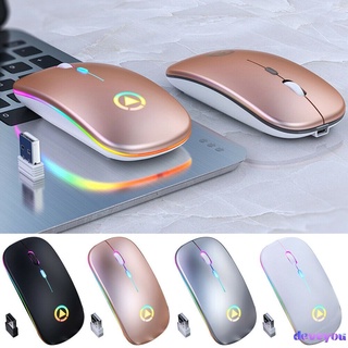 deveyou 2.4GHz Wireless Optical Mouse Mice USB Rechargeable RGB For PC Laptop Computer deveyou