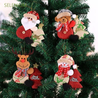 Selenium Santa Claus muñeco de nieve alce oso DIY decorativo suave felpa lindo árbol de navidad decoración colgante colgante
