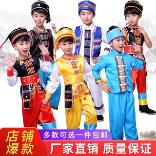 Junio 1 Miao niño ropa de minoría Zhuang disfraz de niños Yi ropa de baile Yao Dong invierno 914