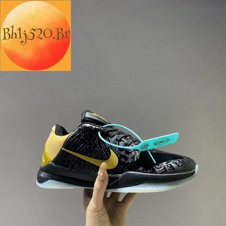 Nike Nike Kobe Preto Ouro 5a generación Tênis De Corrida sapatos Casuais Tênis Para aumentar la Altura Bloggers Venda Promocional Para parejas del mismo Estilo del Campus (8)