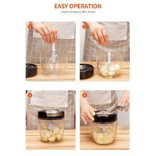 Picadora manual de alimentos para verduras frutas nueces cebollas picadora de mano picadora batidora mezclador de alimentos procesador de alimentos (9)