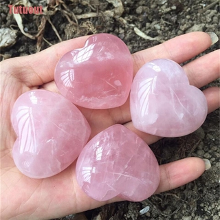 1 pza nueva colección De piedras Preciosas De Cristal Rosa en forma De corazón/cuarzo Natural Para curación