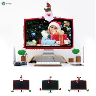 cubierta de ordenador de navidad 3d decoración de navidad a prueba de polvo cubierta protectora para navidad hogar oficina decoración