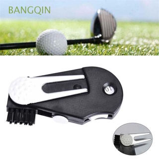 BANGQIN Portable Golf Pitch Accessories Multifunctional Score Counter Golf Divot Repair Tool Ball Fork 5 In 1 with Brush Switchblade Tool Training Aids Golf Pitch Repairing Green Fork/Multicolor