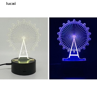 (hotsale) 1 pieza 3D ilusión lámpara RGB LED luz de noche Panel acrílico para niños regalos de dibujos animados {bigsale}