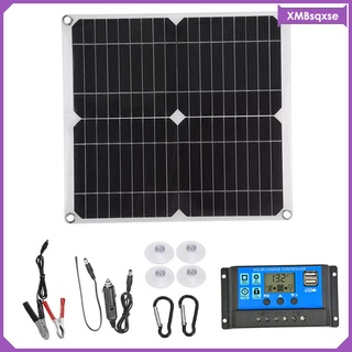 100watt 12v monocristalino de silicona panel solar módulo solar controlador de carga solar+panel solar conector cables de extensión kit de accesorios