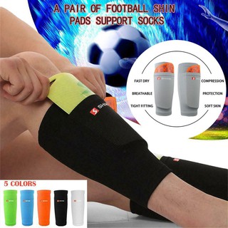calcetines de protección de fútbol con bolsillo para espinilleras de fútbol almohadillas de pierna de apoyo de la espinilla de adulto