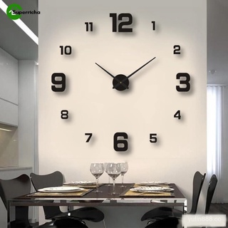 YL🔥Stock listo🔥[reloj de pared grande reloj de pared reloj espejo pegatina] [en pared 3D acrílico Diy relojes de pared] [silencioso no Ticking cocina WallClocks]