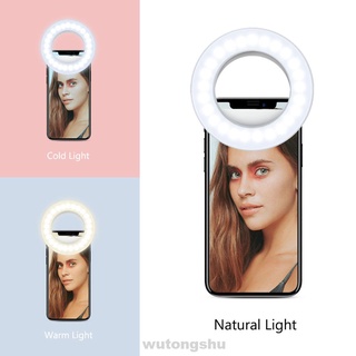 Anillo De luz Led ajustable Portátil recargable Usb Para Celular fotográfico